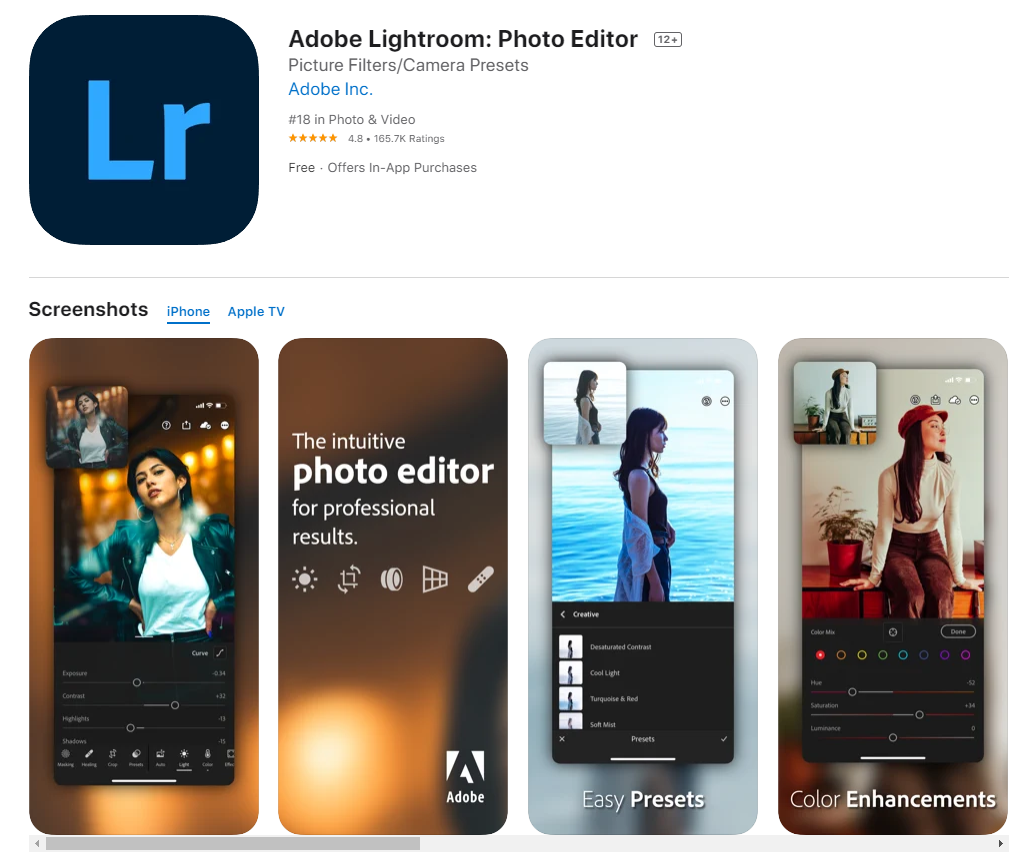 ADOBE LIGHTROOM: TRÌNH CHỈNH SỬA ẢNH ADOBE LIGHROOM TOP 10 ỨNG DỤNG CHỈNH SỬA ẢNH TRÊN IOS MIỄN PHÍ ĐỈNH NHẤT 2022