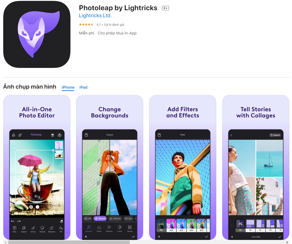 TOP 10 ỨNG DỤNG CHỈNH SỬA ẢNH TRÊN IOS MIỄN PHÍ ĐỈNH NHẤT 2022 ỨNG DỤNG, HƯỚNG DẪN PHOTOLEAP BY LIGHTRICKS TOP 10 ỨNG DỤNG CHỈNH SỬA ẢNH TRÊN IOS MIỄN PHÍ ĐỈNH NHẤT 2022