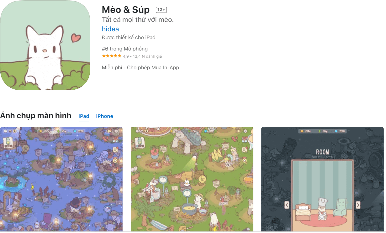 MÈO & SÚP MEO VA SUP TOP 10 GAME MOBILE THỊNH HÀNH TRÊN APPSTORE THÁNG 3 - PHẦN 1