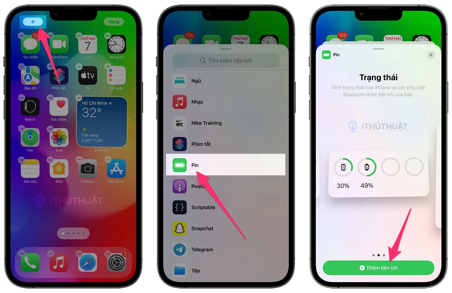 BỎ TÚI 5 CÁCH XEM PHẦN TRĂM PIN TRÊN IPHONE HƯỚNG DẪN THEM WIDGET PIN VAO MAN HINH CHINH BỎ TÚI 5 CÁCH XEM PHẦN TRĂM PIN TRÊN IPHONE